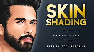 Face Shading Tutorial || Step-By-Step || Voice Over || Vect Tarun