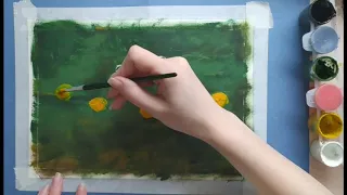 Рисовать просто: одуванчики (рисуем с малышами гуашью)