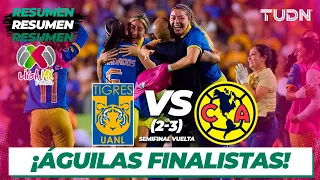 Resumen | Tigres 1(2)-(3)0 América | Liga Mx Femenil - CL2024 Semifinal VUELTA | TUDN