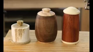 Lidded Box with Matching bottom:  Woodturning with Sam Angelo