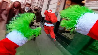 El Grinch VS Santa VS Policia | PERSECUCION POV