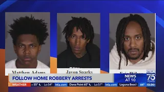 LAPD arrests three for alleged follow-home robberies