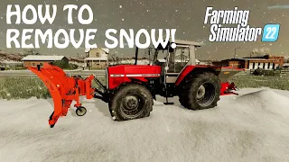 HOW TO REMOVE SNOW in Farming Simulator 2022 - SNOW IS FUN | FS22 | PS4 | PS5 | Xbox