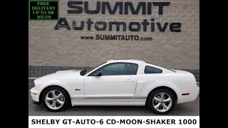2007 FORD MUSTANG SHELBY GT PERFORMANCE WHITE MOONROOF WALK AROUND REVIEW 10714 SOLD! SUMMITAUTO.com
