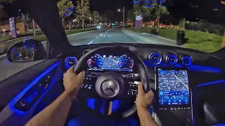 2022 Mercedes-Benz C300 4Matic POV Night Drive (3D Audio)(ASMR)