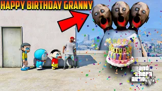 Granny Birthday Celebration in GTA 5 | Granny Birthday Party in GTA 5 shin-chan doraemon