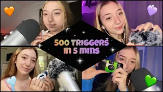 ASMR 500 TRIGGERS IN 5 MINS!! (compilation)