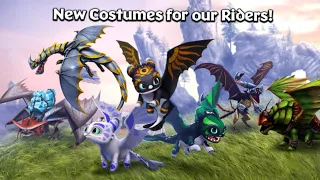 ALL THE NEW COSTUMES - Dragons:Rise of Berk New Summer Update