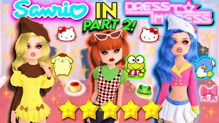 ONLY WEARING SANRIO OUTFITS IN DRESS TO IMPRESS PART 2 ROBLOX (Hello Kitty Characters!)