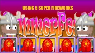 Growtopia - Using 5 Super Fireworks