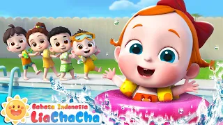 Lima Anak Berenang di Kolam | Lagu Lucu | Lagu Renang | Lagu Anak-anak | LiaChaCha Bahasa Indonesia