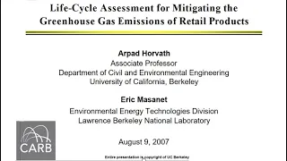 Life-Cycle Assessment for Mitigating the Greenhouse Gas Emissions of Retail Products