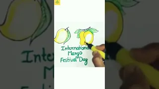 international mango festival day drawing | drawing international mango festival  #shorts