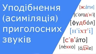 Уподібнення (асиміляція) приголосних звуків