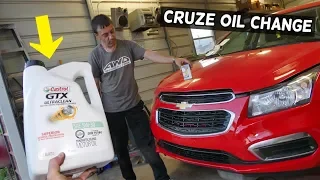 HOW TO CHANGE ENGINE OIL ON CHEVROLET CRUZE, CHEVY CRUZE SONIC