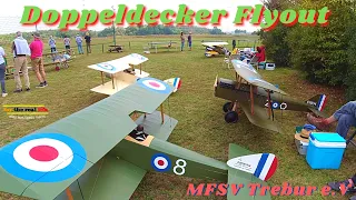 Doppeldecker Flyout MFSV Trebur | Moki | Sternmotor | Warbird | Spektrum | Fokker | Multiplex |Saito