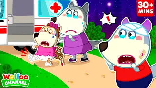 Stay With Me, Lucy Got a Boo Boo! 😥   Kids Stories About Siblings 👶@CuteWolfVideos