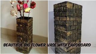 How to make Flower Vase with cardboard | Easy Folwer Vase Idea | DIY Projects | Home Decor