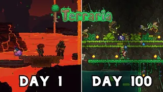 I spent 100 days in Terraria Getfixedboi Skyblock