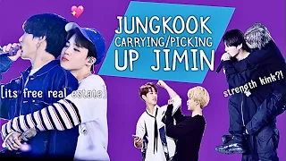 Jungkook Carrying/Picking Up Jimin (AKA Jimin’s Strength Kink)