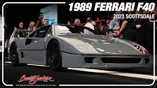 SOLD! 1989 FERRARI F40 - BARRETT-JACKSON 2023 SCOTTSDALE AUCTION