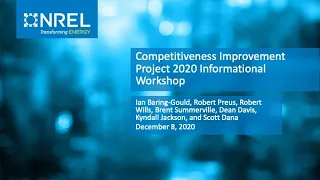 December 2020 Competitiveness Improvement Project Workshop