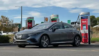 The Mercedes EQE (350 4MATIC) Goes Pretty Far In Our 70-MPH Highway Range Test!