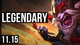 KLED vs MORDEKAISER (TOP) | 4.0M mastery, 3400+ games, 12/1/5, Legendary | KR Master | v11.15