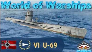 "U-69" Deutsches Uboot T6 angespielt in World of Warships U69 Gameplay Deutsch