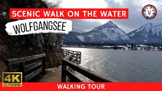 Wolfgangsee ⛵ Austria Amazing Walk on the Water ❄ (4K Virtual Walking)