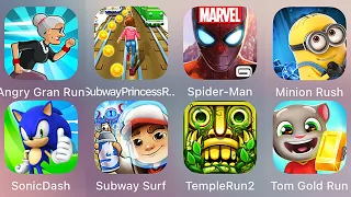 Sonic Dash,Subway Surf,Bowmasters,Minion Rush,Angry Gran Run,Supreme Duelist,Tom Gold Run,Tom Hero