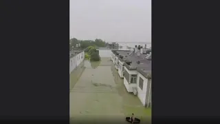 Drone video shows scale of China floods