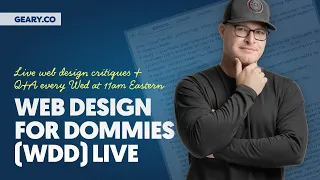 WDD LIVE 033: Web Design Critiques / Q&A / AMA