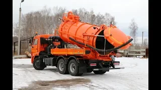 Видео-обзор вакуумной автоцистерны АКНС-10 КАМАЗ-43118 производства НПО ВЕКТОР