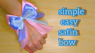 DIY simple easy satin BOW. Handmade boutonniere