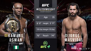 KAMARU USMAN VS JORGE MASVIDAL FULL FIGHT UFC 261