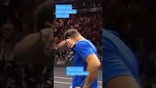 NADAL CRYING after FEDERER FAREWELL!!! 🥺 #rogerfederer