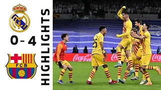 Real Madrid vs Barcelona 0 - 4 | Highlights | Matchday 29 - La Liga 2021/22