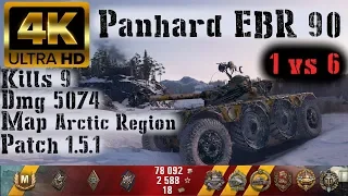 World of Tanks Panhard EBR 90 - 9 Kills 5K Damage - 1 vs 6❤❤❤