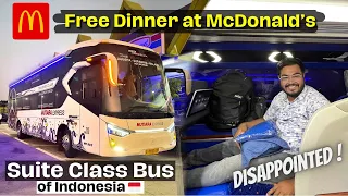 SUITE Class OVERNIGHT Sleeper Bus | FREE Dinner at McDonalds 😱 | Indonesia's LUXURY Bus