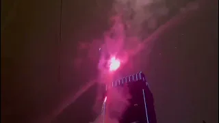 Galatasaray fans let off fireworks and were chanting outside the barcelona team hotel