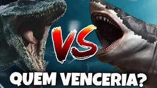 MEGALODON VS MOSASSAURO! QUEM VENCERIA ESSA BATALHA?