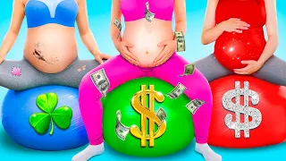 Embarazada Rica VS Embarazada Pobre || Situaciones Divertidas del Embarazo