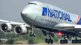 BOEING 747 LANDING + DEPARTURE - The best looking B747 livery (4K)