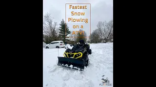 FASTEST SNOW PLOWING ON AN ATV! #shorts