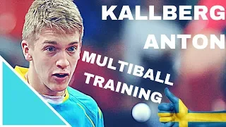 Training With KALLBERG Anton MULTIBALL With SWEDISH COACH - Table Tennis Training