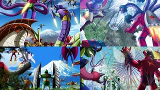 Escena de las bestias mecánicas en Mazinger Z Infinity.