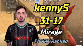 kennyS w/f0rest/olof (mirage) | FACEIT Ranked | Apr 24, 2024 #cs2 #pov