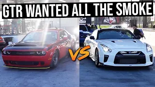 This GTR came to end my win streak... | Dodge Demon vs GTR Drag Race | Demonology