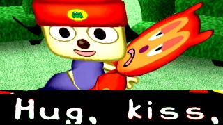 parappa shares a kiss with his bro